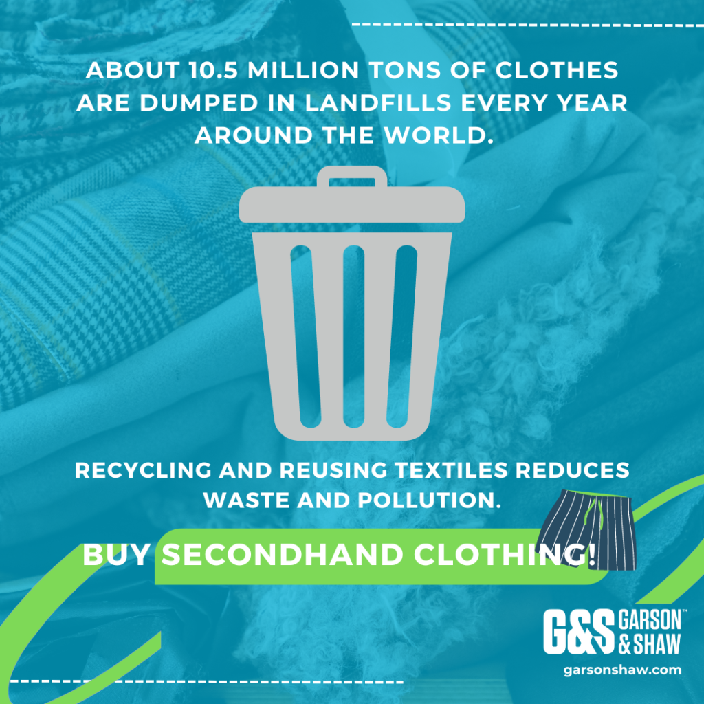 10.5m tons of clothes are dumped in landfills every year