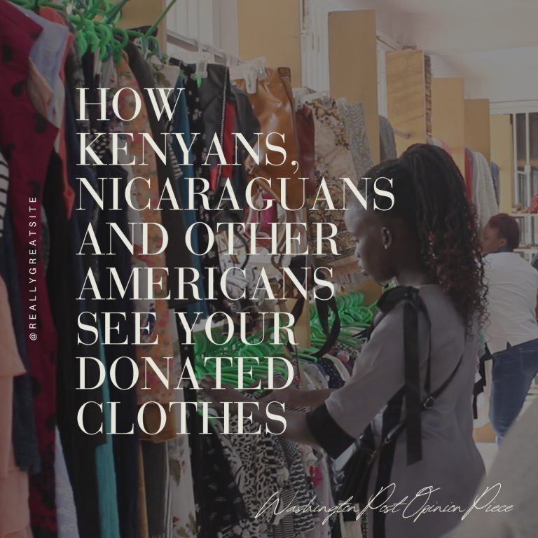 Opinion Piece in Washington Post about the secondhand trade in kenya